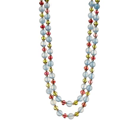 SYNAN50949AQRUPE-1 Bead Necklace